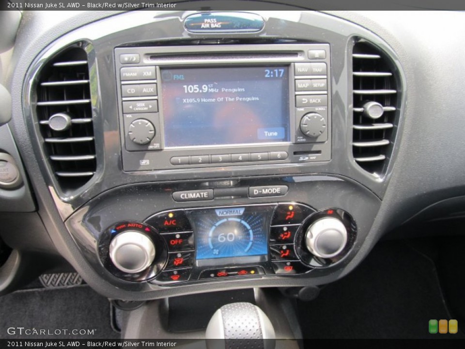 Black/Red w/Silver Trim Interior Controls for the 2011 Nissan Juke SL AWD #52256638