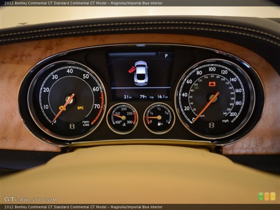 Magnolia/Imperial Blue Interior Gauges for the 2012 Bentley Continental GT  #52256653