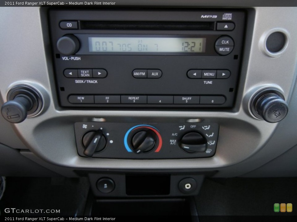Medium Dark Flint Interior Controls for the 2011 Ford Ranger XLT SuperCab #52256839