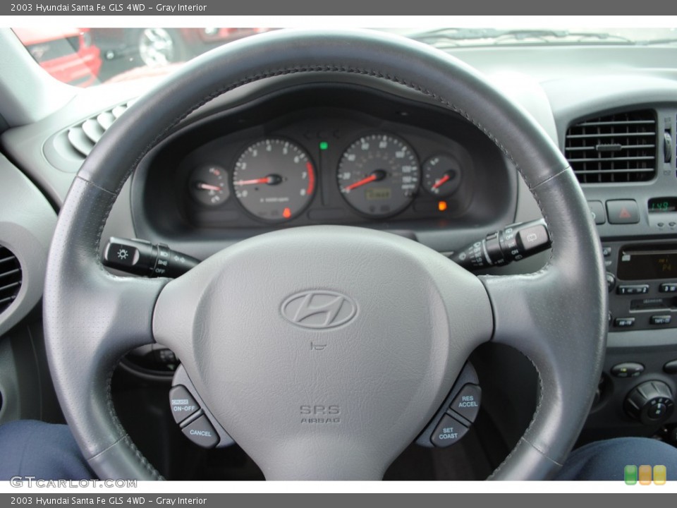 Gray Interior Steering Wheel for the 2003 Hyundai Santa Fe GLS 4WD #52263904