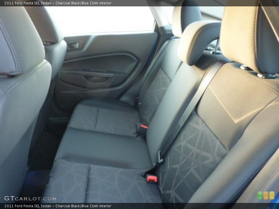 Charcoal Black/Blue Cloth Interior Photo for the 2011 Ford Fiesta SEL Sedan #52264165