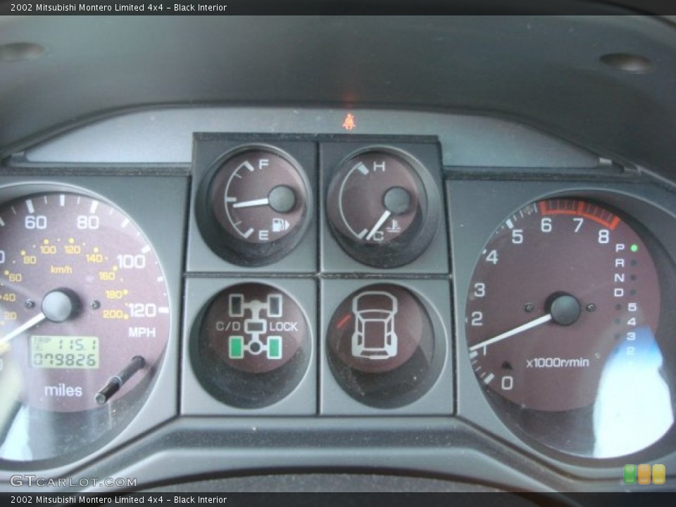 Black Interior Gauges for the 2002 Mitsubishi Montero Limited 4x4 #52264975