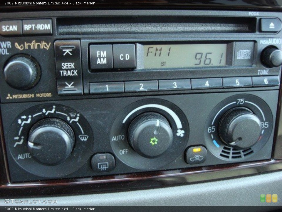 Black Interior Controls for the 2002 Mitsubishi Montero Limited 4x4 #52264999