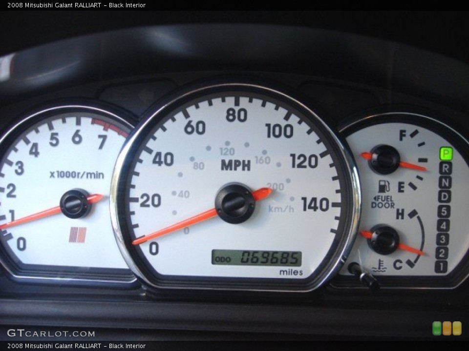 Black Interior Gauges for the 2008 Mitsubishi Galant RALLIART #52266508