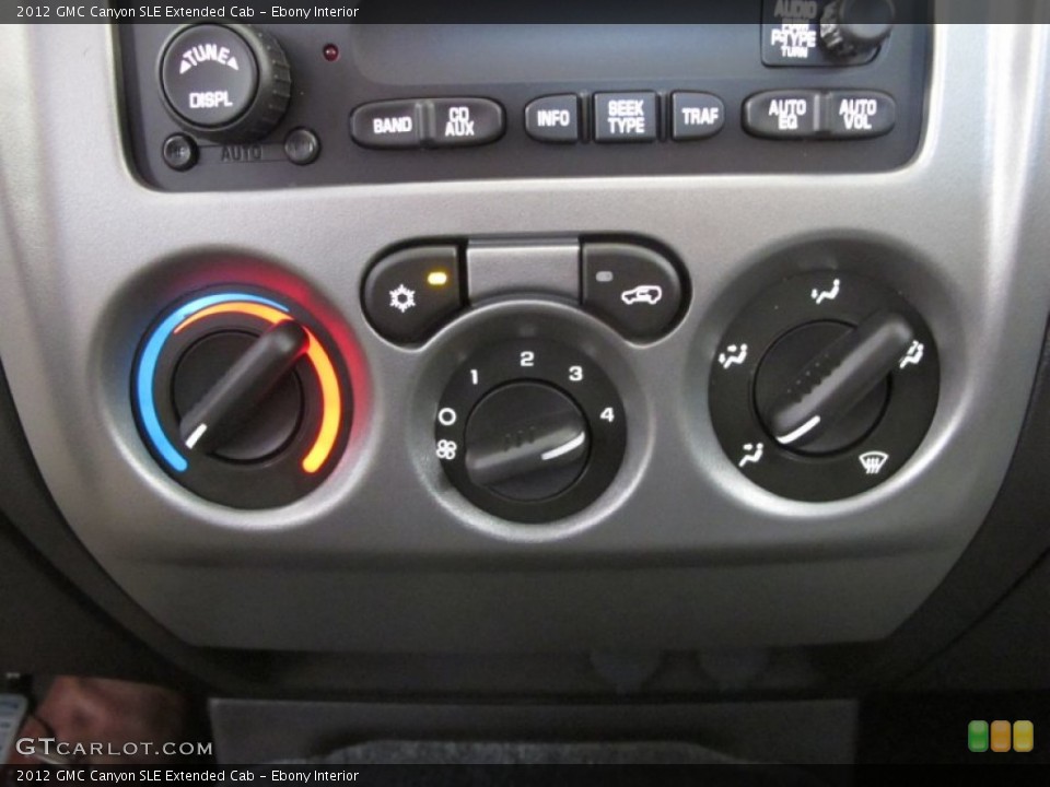 Ebony Interior Controls for the 2012 GMC Canyon SLE Extended Cab #52270171