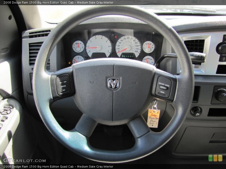 Medium Slate Gray Interior Steering Wheel for the 2008 Dodge Ram 1500 Big Horn Edition Quad Cab #52270672