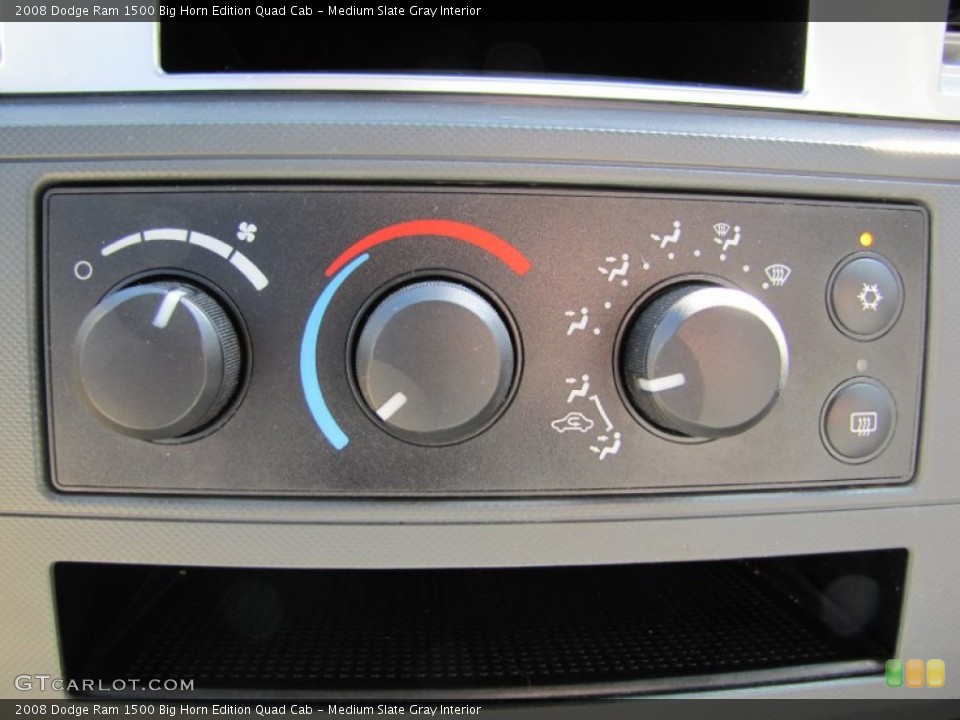 Medium Slate Gray Interior Controls for the 2008 Dodge Ram 1500 Big Horn Edition Quad Cab #52270792