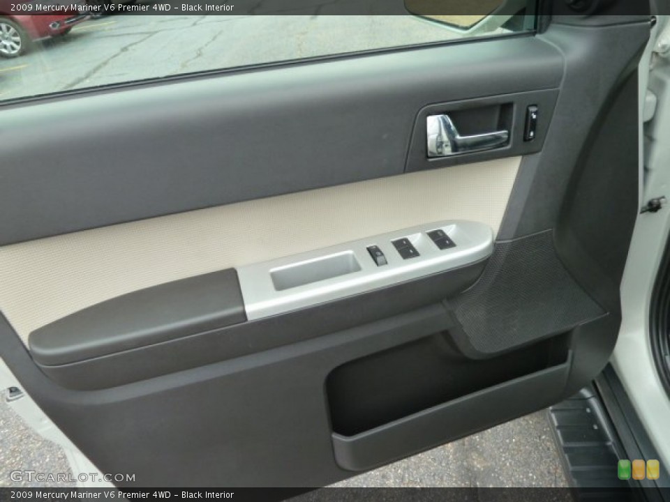 Black Interior Door Panel for the 2009 Mercury Mariner V6 Premier 4WD #52271224