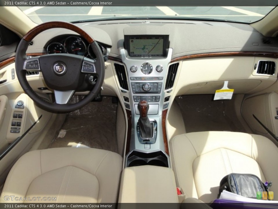 Cashmere/Cocoa Interior Dashboard for the 2011 Cadillac CTS 4 3.0 AWD Sedan #52273282