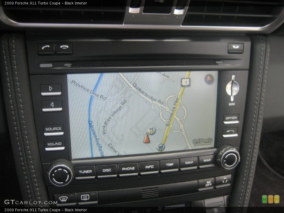 Black Interior Navigation for the 2009 Porsche 911 Turbo Coupe #52273498