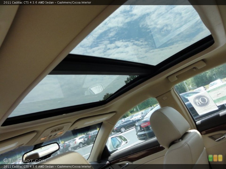 Cashmere/Cocoa Interior Sunroof for the 2011 Cadillac CTS 4 3.6 AWD Sedan #52274056