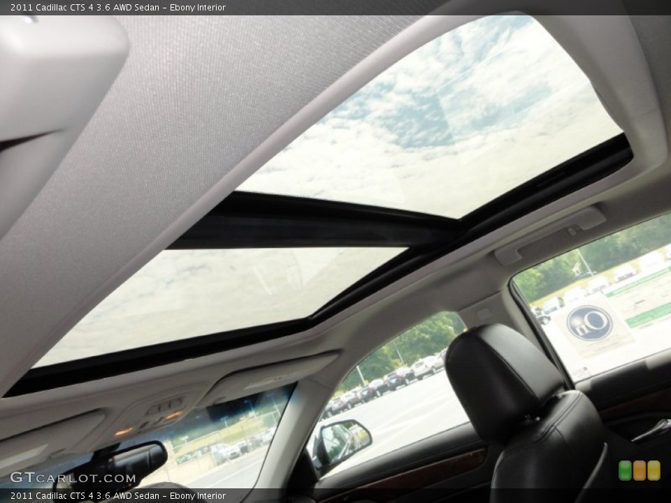 Ebony Interior Sunroof for the 2011 Cadillac CTS 4 3.6 AWD Sedan #52274422