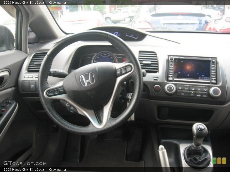 Gray Interior Dashboard for the 2009 Honda Civic EX-L Sedan #52275070