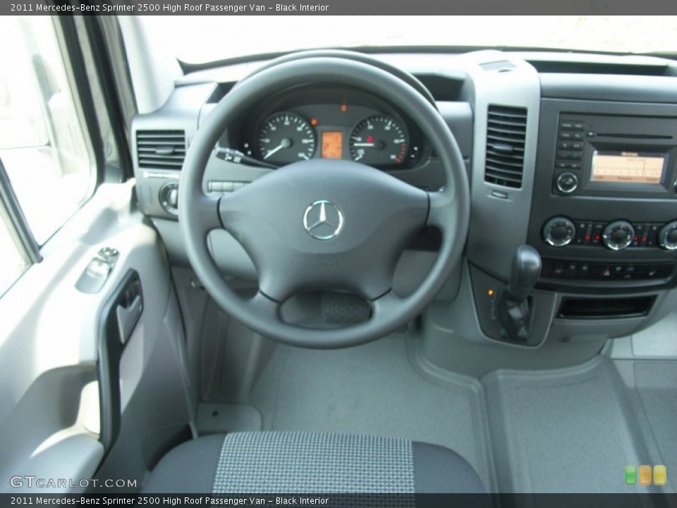 Black Interior Dashboard for the 2011 Mercedes-Benz Sprinter 2500 High Roof Passenger Van #52275295