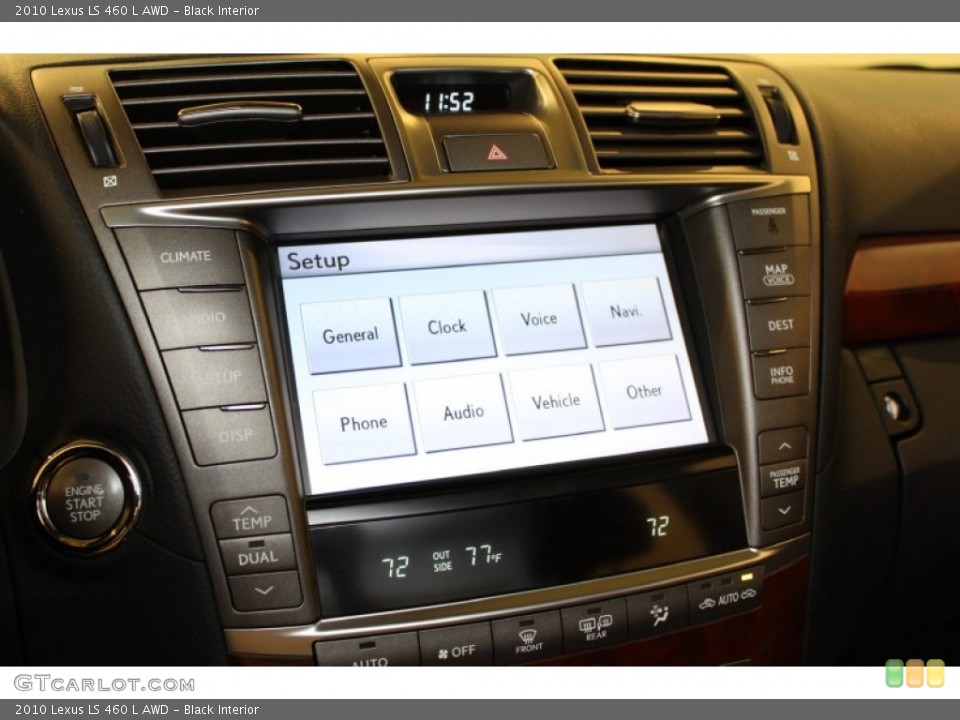 Black Interior Controls for the 2010 Lexus LS 460 L AWD #52275325