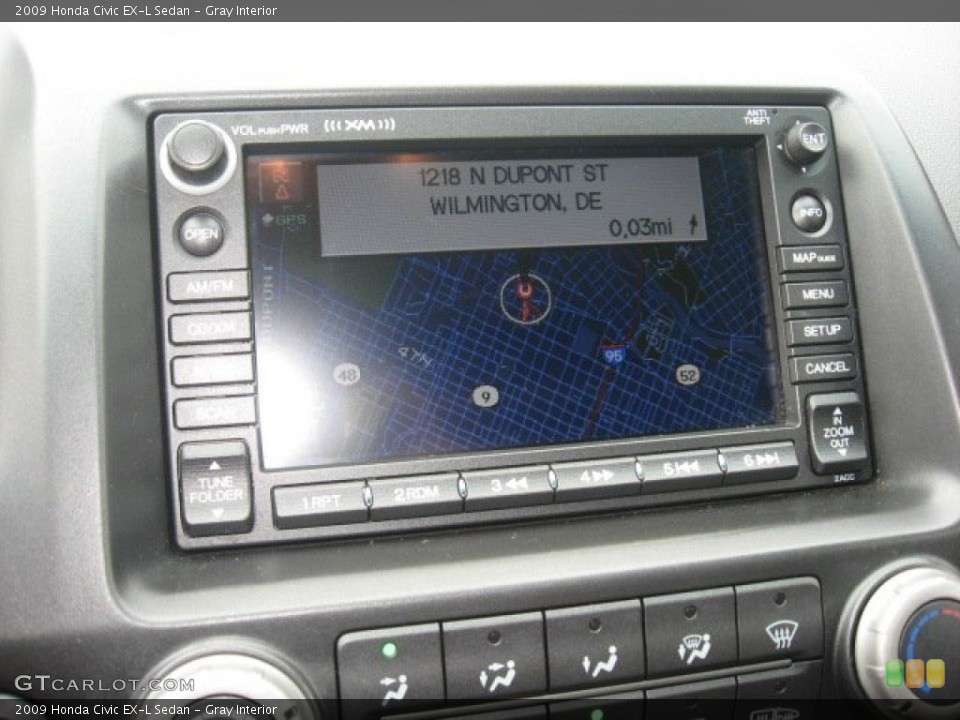 Gray Interior Navigation for the 2009 Honda Civic EX-L Sedan #52275340