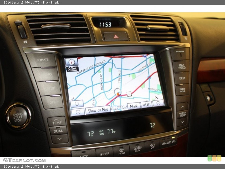 Black Interior Navigation for the 2010 Lexus LS 460 L AWD #52275352