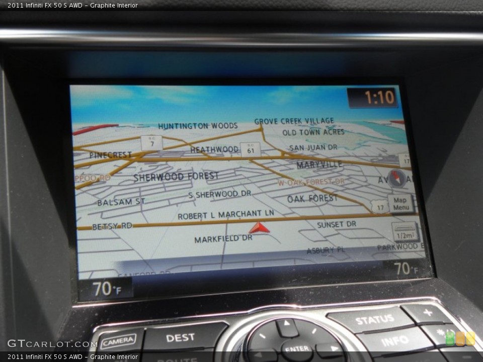 Graphite Interior Navigation for the 2011 Infiniti FX 50 S AWD #52275634