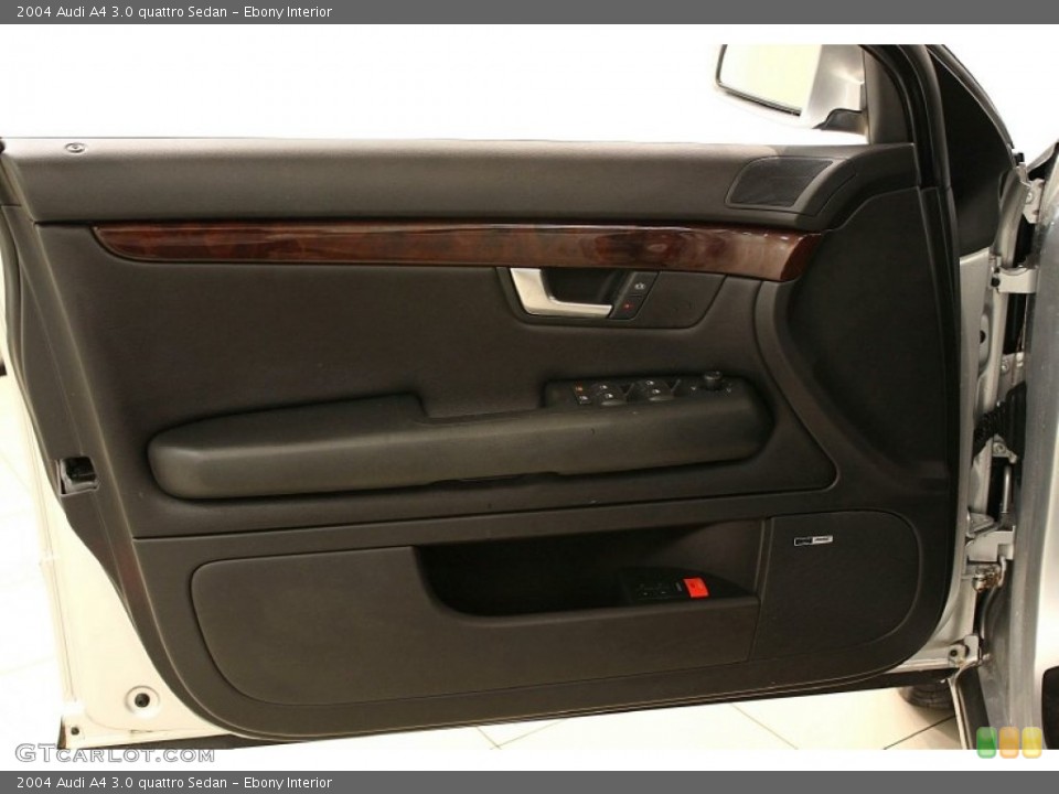Ebony Interior Door Panel for the 2004 Audi A4 3.0 quattro Sedan #52284442