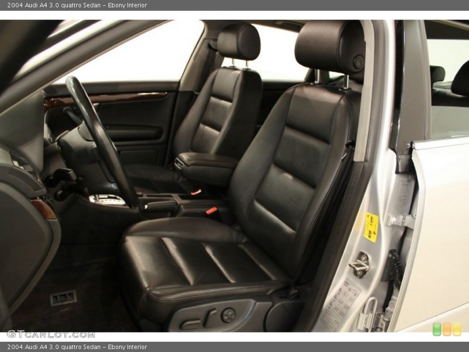 Ebony Interior Photo for the 2004 Audi A4 3.0 quattro Sedan #52284500