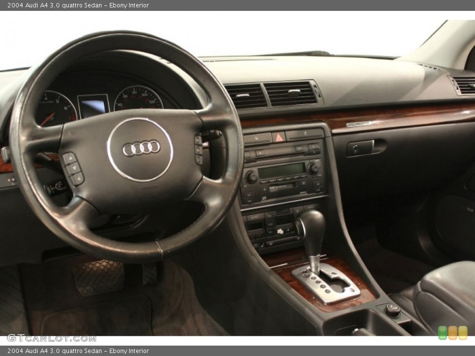 Ebony Interior Dashboard for the 2004 Audi A4 3.0 quattro Sedan #52284515