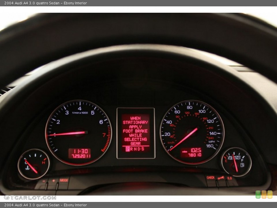 Ebony Interior Gauges for the 2004 Audi A4 3.0 quattro Sedan #52284539