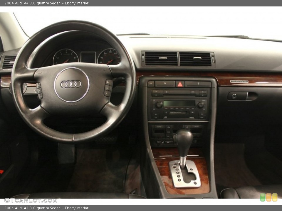 Ebony Interior Dashboard for the 2004 Audi A4 3.0 quattro Sedan #52284626