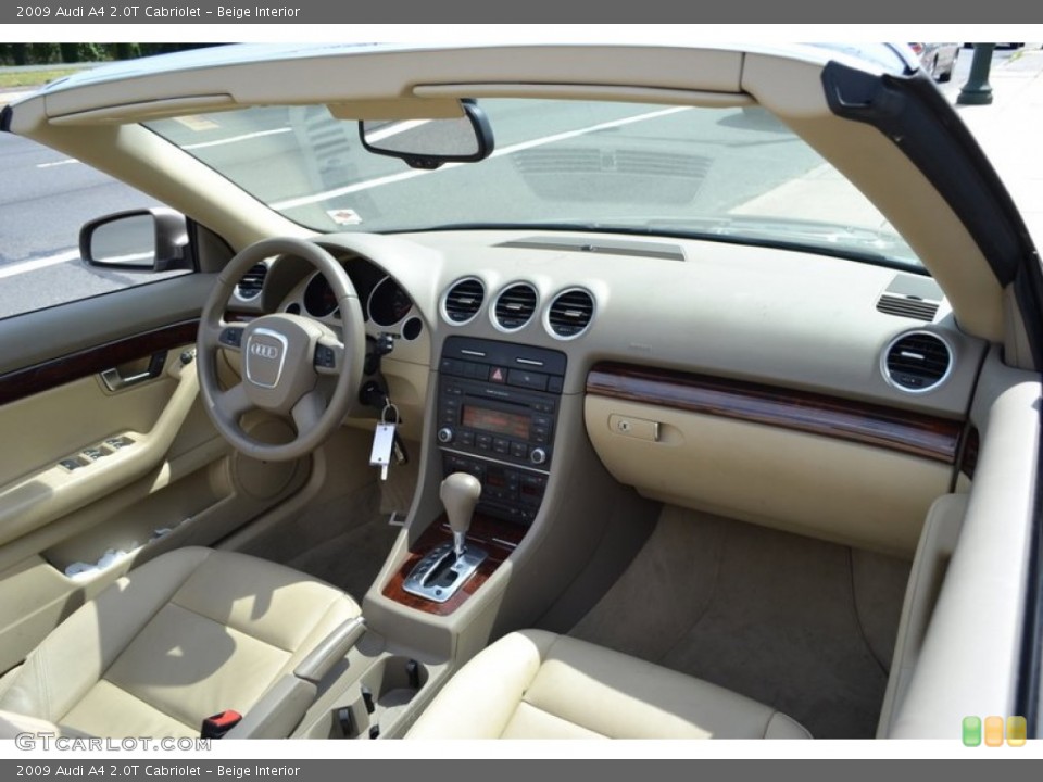 Beige Interior Dashboard for the 2009 Audi A4 2.0T Cabriolet #52284899