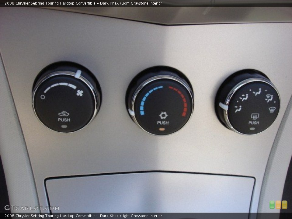 Dark Khaki/Light Graystone Interior Controls for the 2008 Chrysler Sebring Touring Hardtop Convertible #52286033