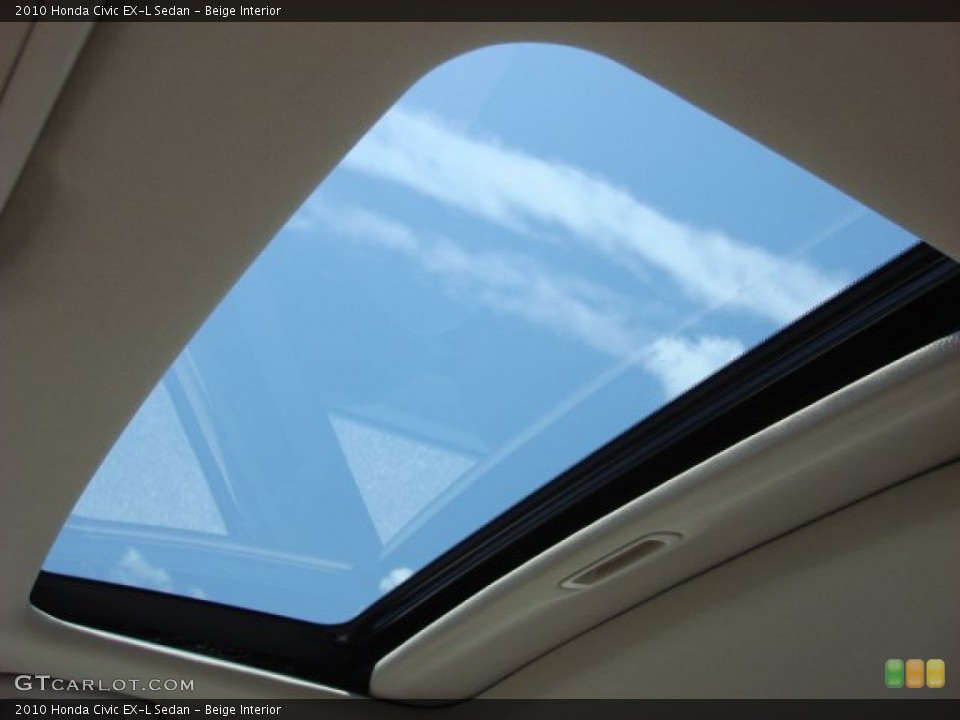 Beige Interior Sunroof for the 2010 Honda Civic EX-L Sedan #52286390