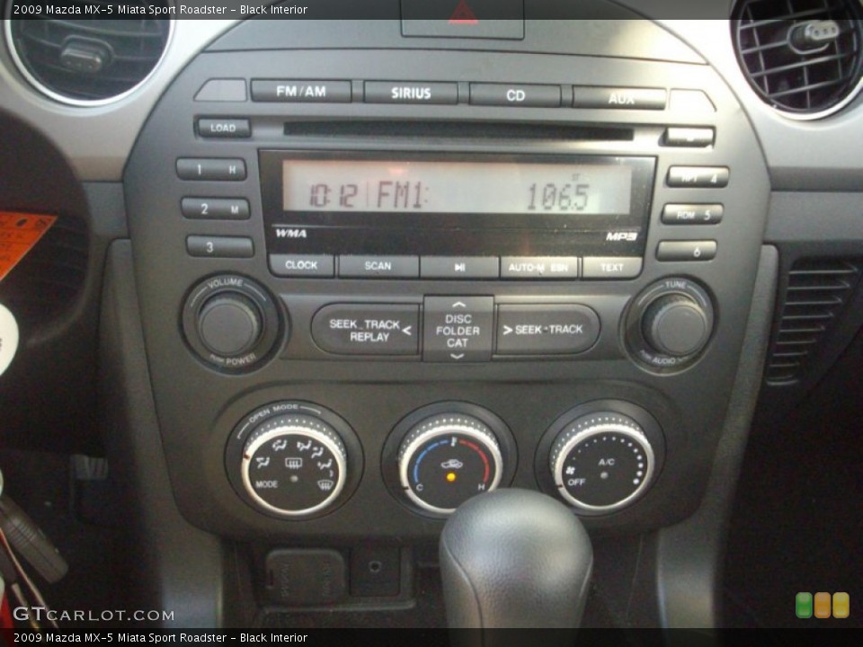 Black Interior Controls for the 2009 Mazda MX-5 Miata Sport Roadster #52286678