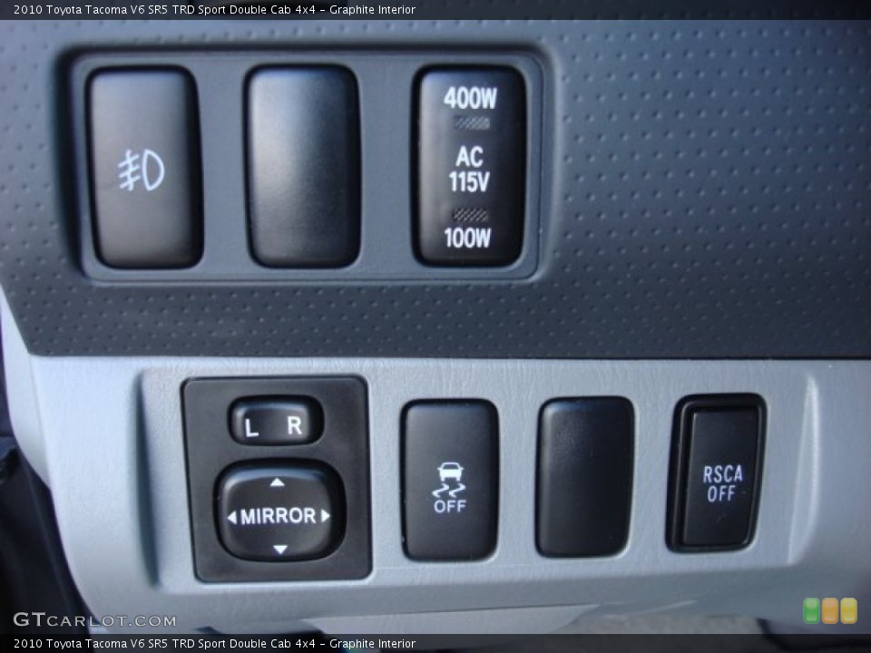 Graphite Interior Controls for the 2010 Toyota Tacoma V6 SR5 TRD Sport Double Cab 4x4 #52290737