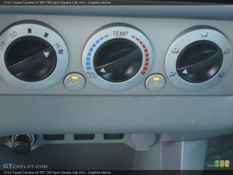 Graphite Interior Controls for the 2010 Toyota Tacoma V6 SR5 TRD Sport Double Cab 4x4 #52290827