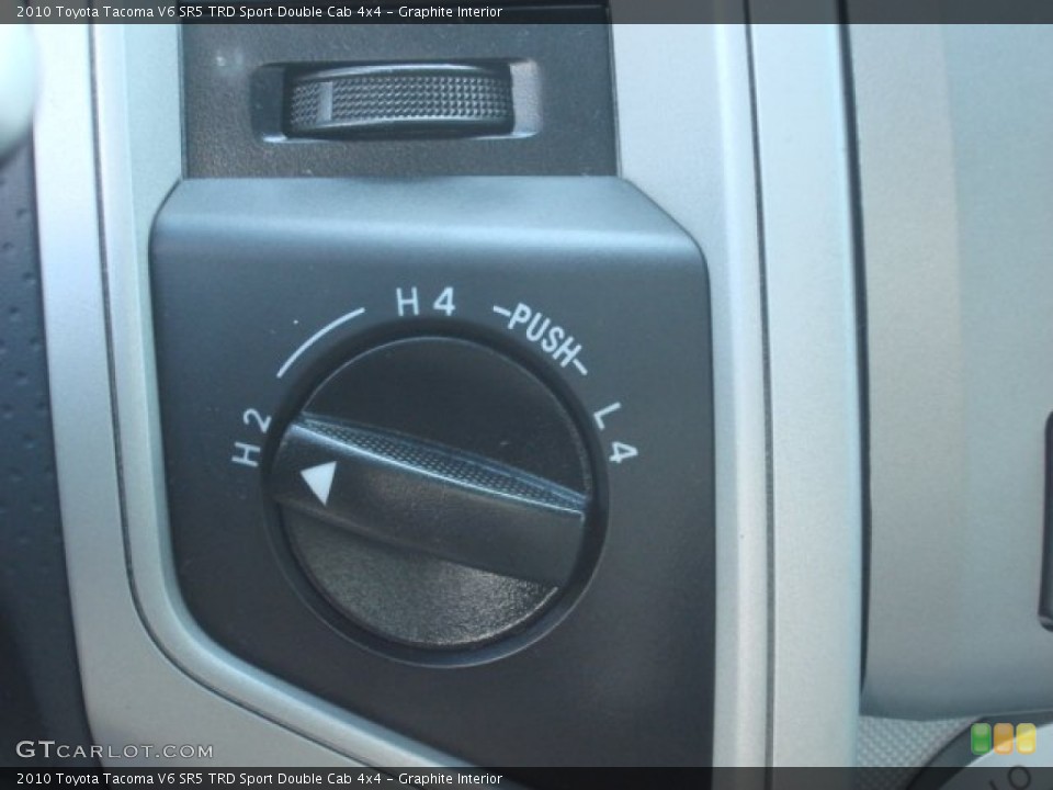 Graphite Interior Controls for the 2010 Toyota Tacoma V6 SR5 TRD Sport Double Cab 4x4 #52290842