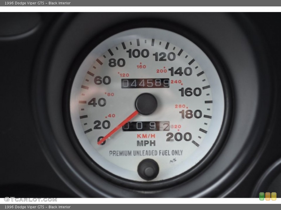 Black Interior Gauges for the 1996 Dodge Viper GTS #52291850