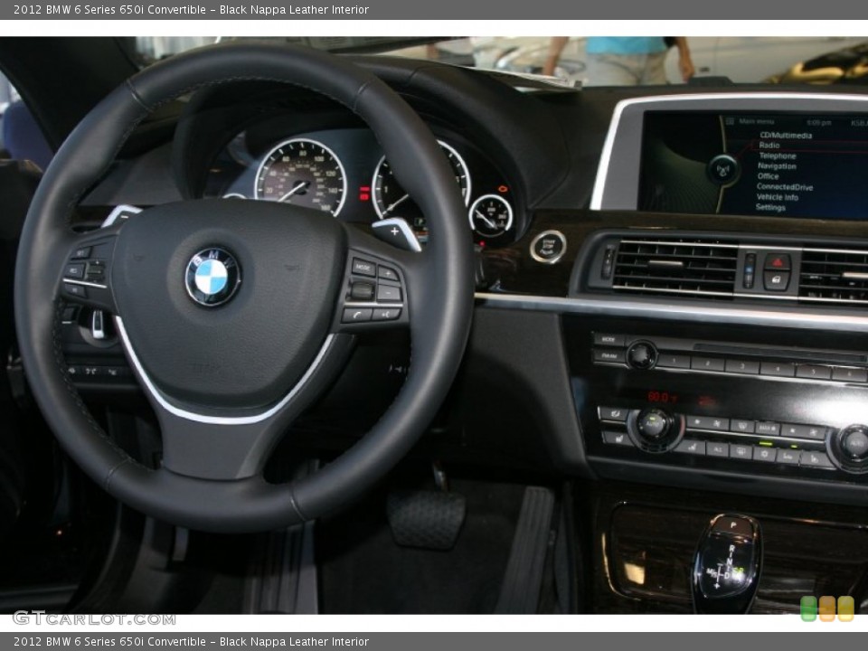 Black Nappa Leather Interior Steering Wheel for the 2012 BMW 6 Series 650i Convertible #52293362