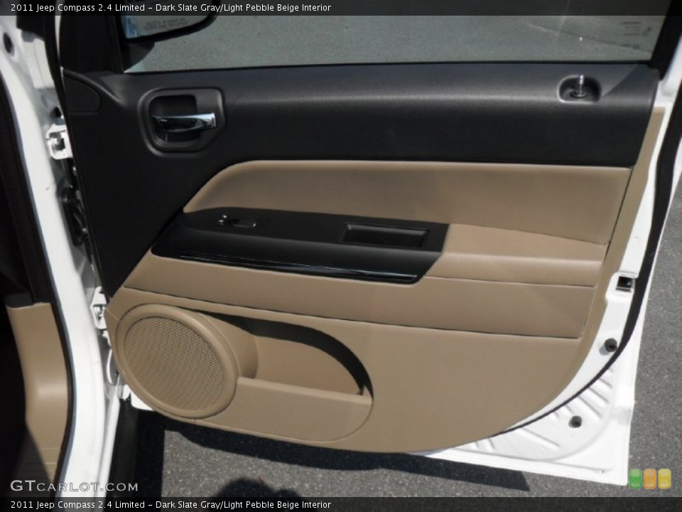 Dark Slate Gray/Light Pebble Beige Interior Door Panel for the 2011 Jeep Compass 2.4 Limited #52294190