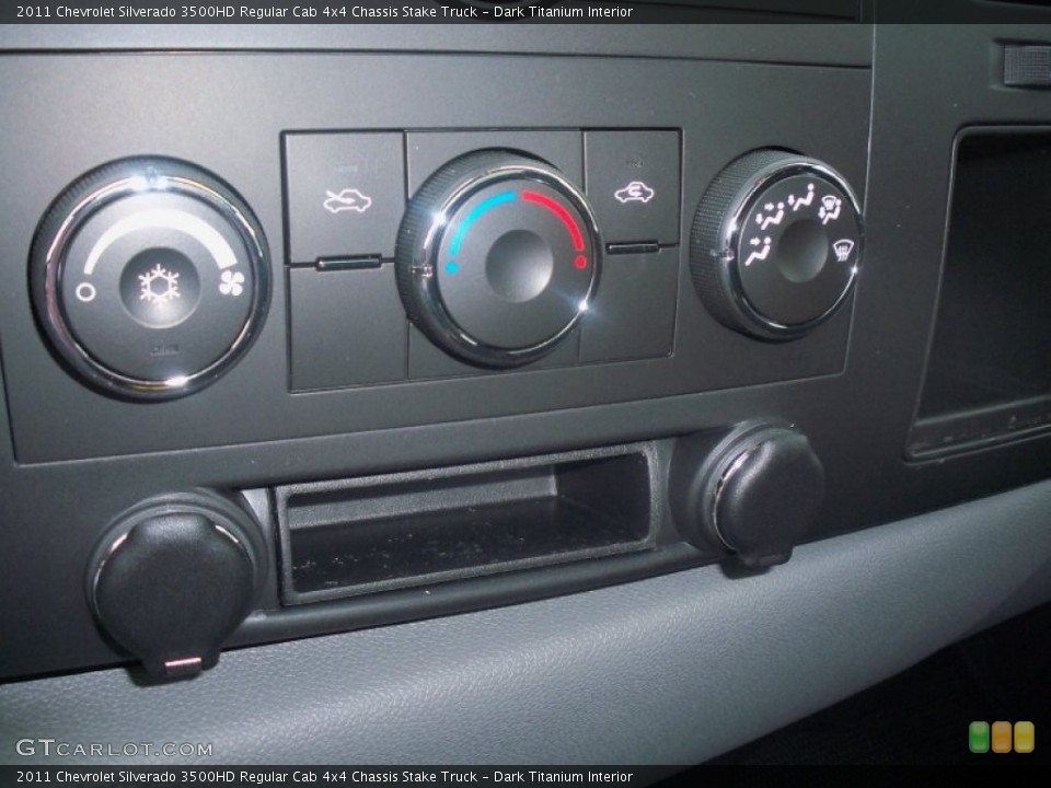 Dark Titanium Interior Controls for the 2011 Chevrolet Silverado 3500HD Regular Cab 4x4 Chassis Stake Truck #52295009