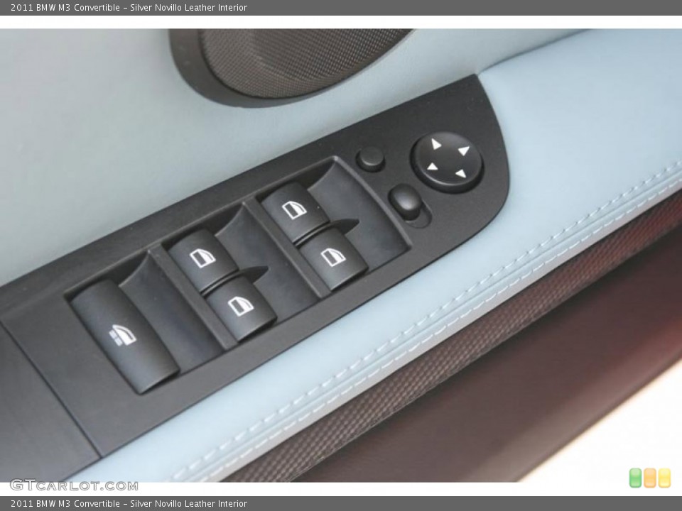 Silver Novillo Leather Interior Controls for the 2011 BMW M3 Convertible #52297655