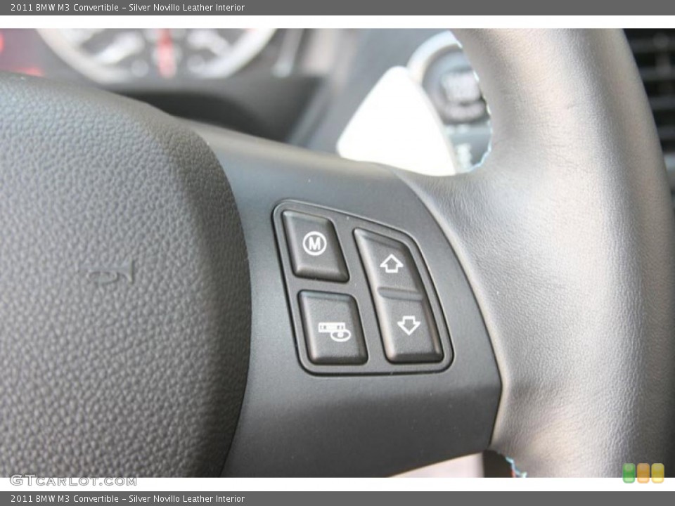 Silver Novillo Leather Interior Controls for the 2011 BMW M3 Convertible #52297793