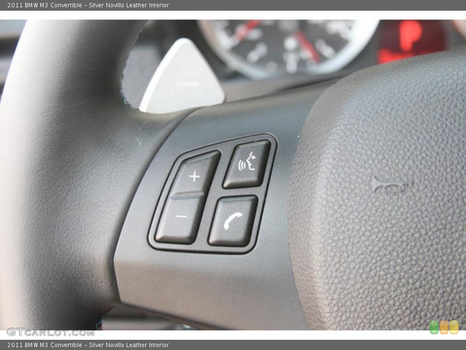 Silver Novillo Leather Interior Controls for the 2011 BMW M3 Convertible #52297814