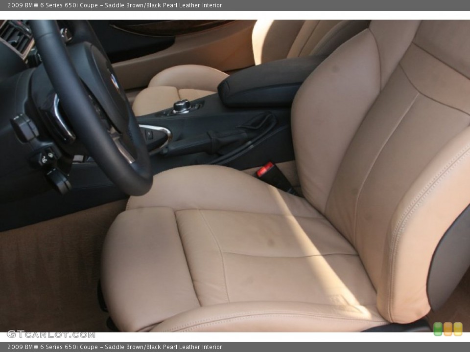 Saddle Brown/Black Pearl Leather Interior Photo for the 2009 BMW 6 Series 650i Coupe #52298141