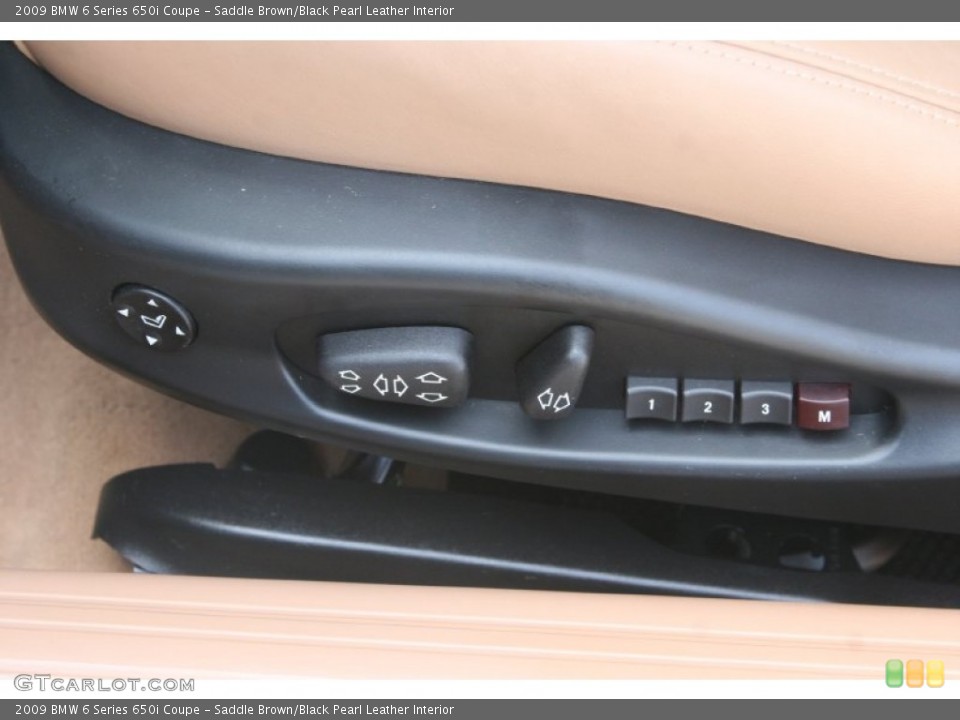 Saddle Brown/Black Pearl Leather Interior Controls for the 2009 BMW 6 Series 650i Coupe #52298174