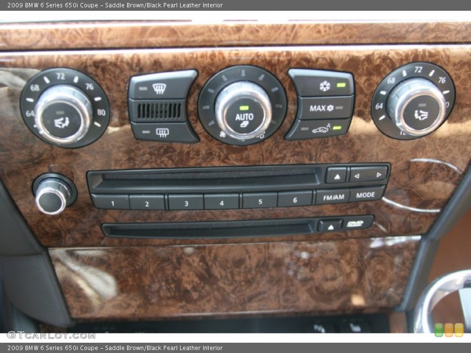 Saddle Brown/Black Pearl Leather Interior Controls for the 2009 BMW 6 Series 650i Coupe #52298240