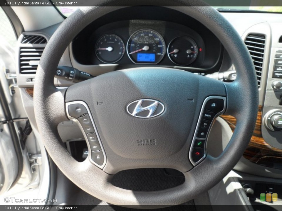 Gray Interior Steering Wheel for the 2011 Hyundai Santa Fe GLS #52298816