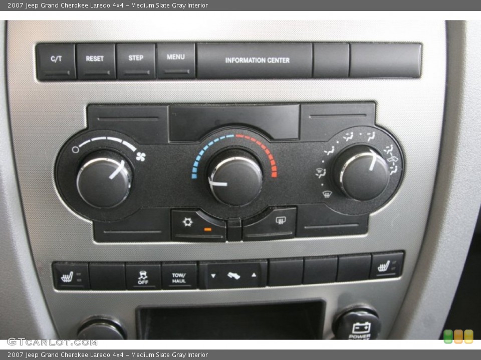 Medium Slate Gray Interior Controls for the 2007 Jeep Grand Cherokee Laredo 4x4 #52300187