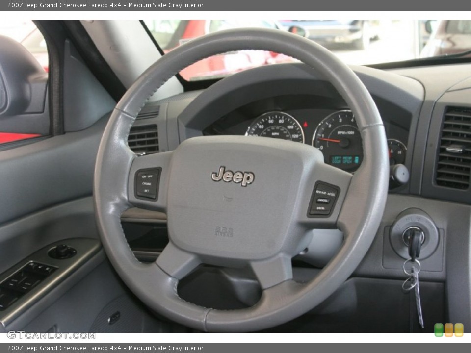 Medium Slate Gray Interior Steering Wheel for the 2007 Jeep Grand Cherokee Laredo 4x4 #52300295