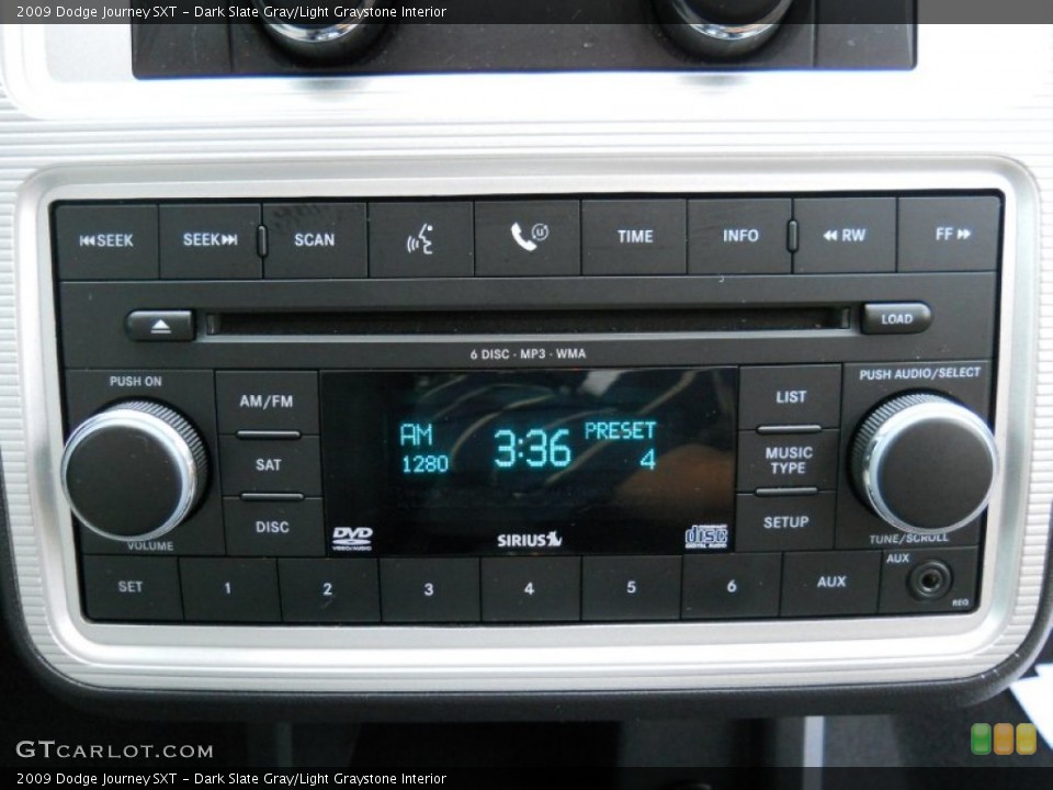 Dark Slate Gray/Light Graystone Interior Controls for the 2009 Dodge Journey SXT #52301984
