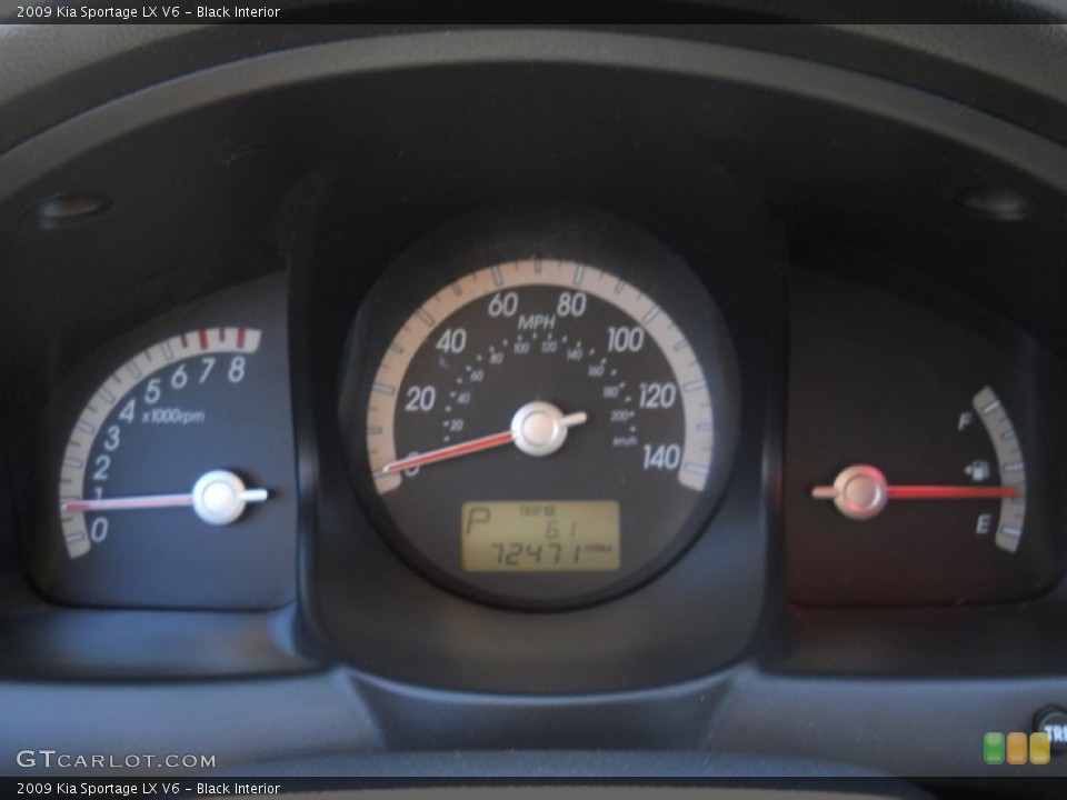 Black Interior Gauges for the 2009 Kia Sportage LX V6 #52305323
