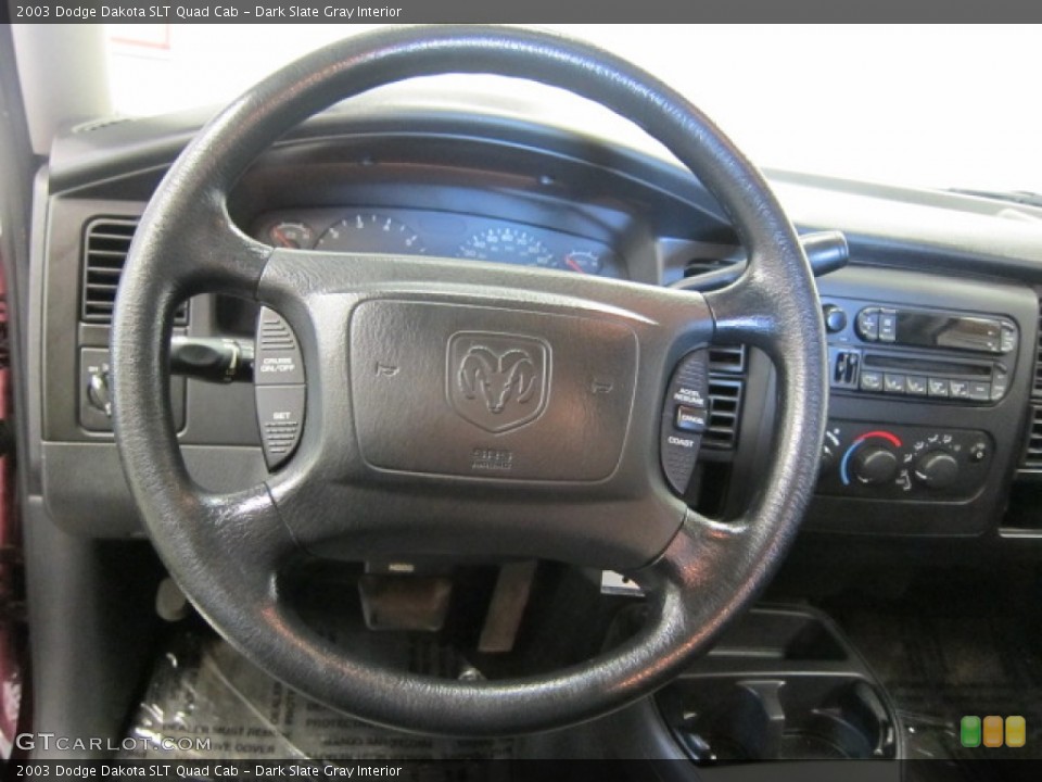 Dark Slate Gray Interior Steering Wheel for the 2003 Dodge Dakota SLT Quad Cab #52312425